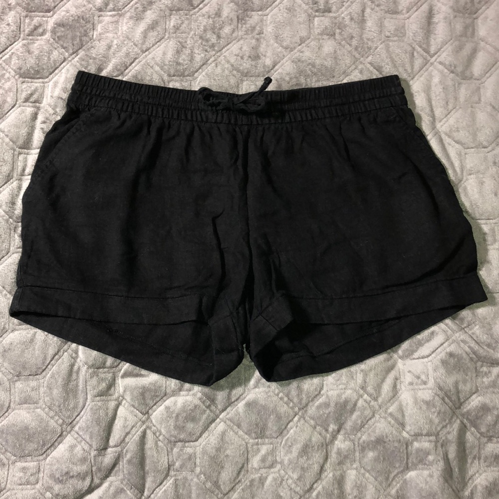 OLD NAVY BLACK LINEN SHORTS SIZE L